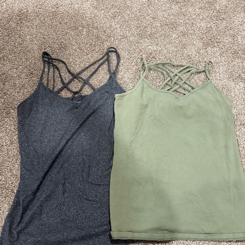 Maurices Blue and Gray Fitted Backless Camisole